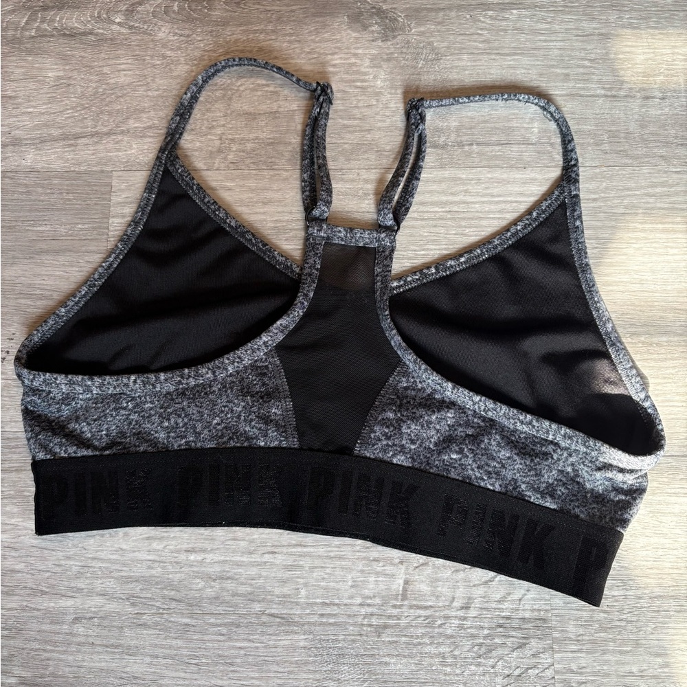 Pink Victoria's Secret Women's Black and Gray Sports Bra Medium - Picture 9 of 15